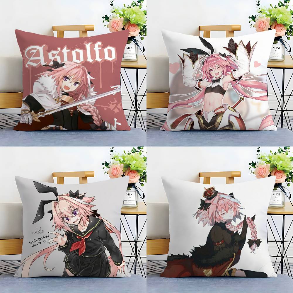 Fate A-Apocrypha AstolfoS Pillow Case Plush Fabric Soft Double Sided Print Sofa Cushion Cover Throw Pillow Covers