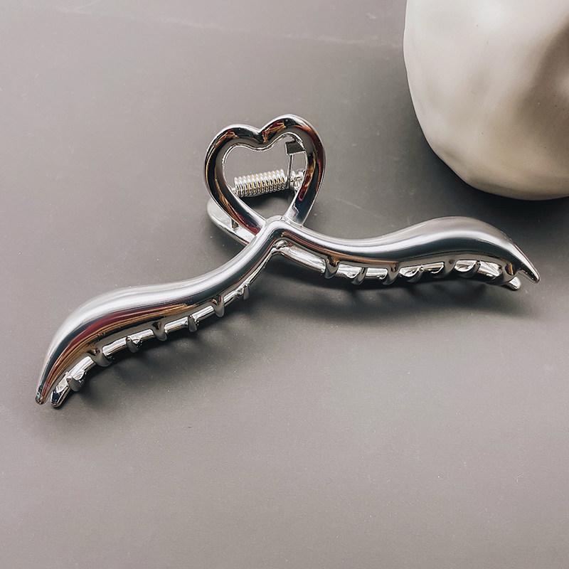 High-End Metal Shark Hair Clip - Elegant Hairpin Bow Accessory