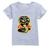 Kids Tshirt Short Sleeve Cobra Kai Print Top Girls Boys Summer New Clothes Children's  Adults Parent Child Cotton T Shirts
