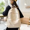 Simple and fashionable nylon backpack, new Korean version of large-capacity junior high school student schoolbag Mori backpack female