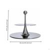 Dessert Stand with Mirrored Trays Silver Tiered Serving Tray Polished for Cafes