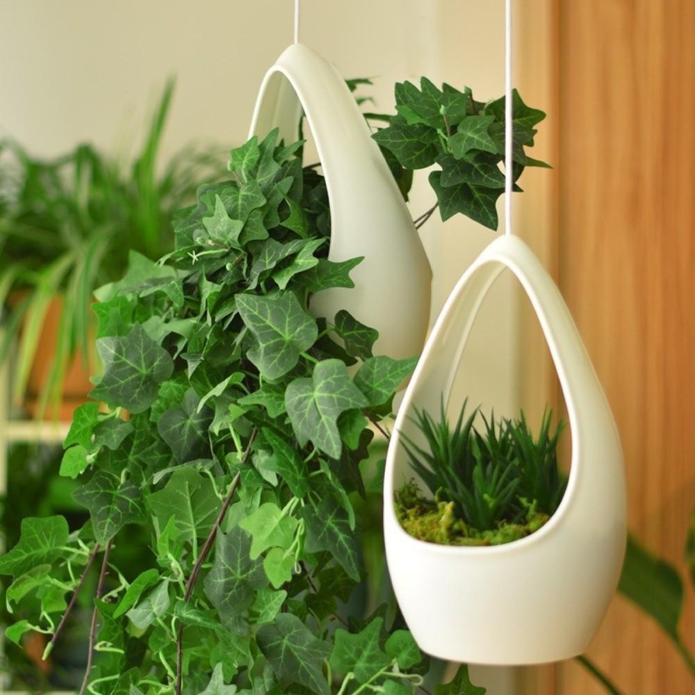 Thickened Hanging Flower Pot Large Capacity Breathable Hanging Planter Chain Hooks Decorative Vertical Planter Basket Wall Decor