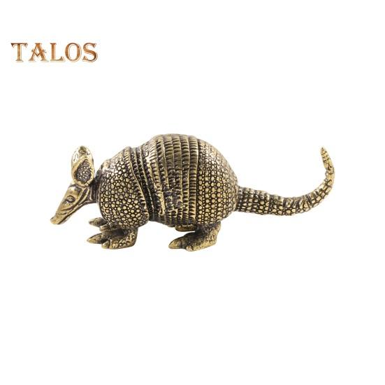 

Латунная фигурка опоссума, винтажная металлическая модель животного, статуэтка, скульптура, чайный питомец, настольное украшение в стиле фэн-шуй, орнамент бронзовый