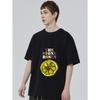 The Stone Roses Black T-Shirt with Lemon Print and Band Name for Casual Wear