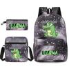 School Bag Three-Piece Game Merchandise Backpack Large Capacity Middle School Students Outdoor Campus
