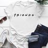 Women's Fashion Printed Friends Print T-shirts Summer Casual Loose Round Neck Creative Personalized T-shirts