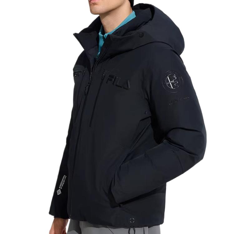 New FILA Down Jacket Men's Pitch Black A11M446904F-BK