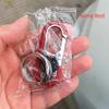 Rotatable Lock Carabiner Keychain Rustproof Metal Double Ring Anti-Lost Key Holder for Camping Hiking Gears