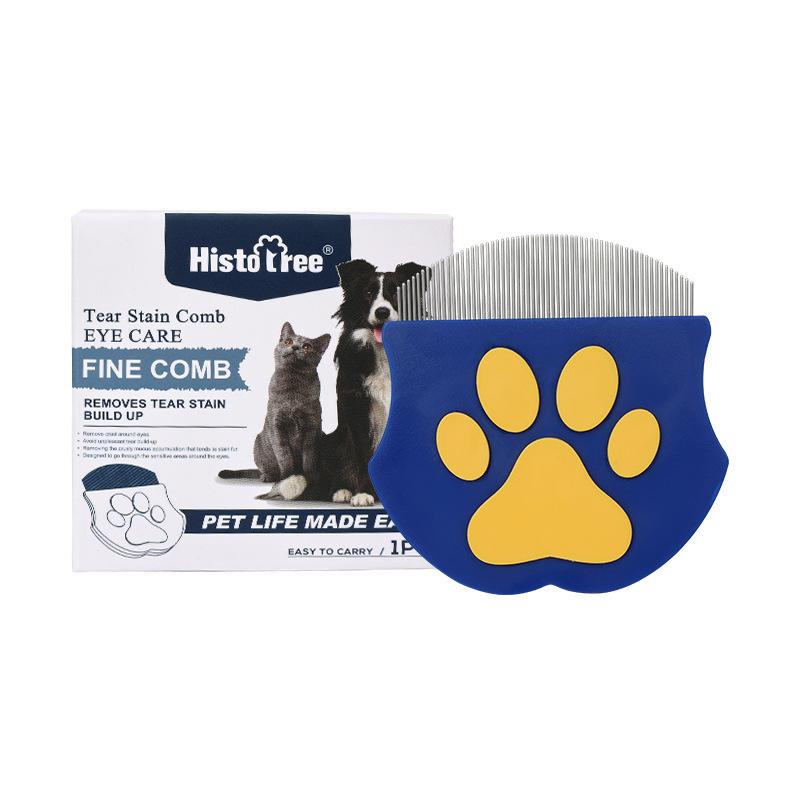 Mini Pet Face & Flea Comb - Gentle Dual-Sided Grooming Brush for Dog & Cat Facial Hair, Detangling & Flea Removal Tool