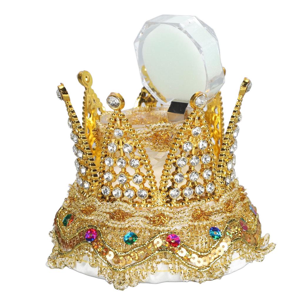 Crown Ring Box Luxurious Romantic Engagement Ring Box Portable Compact Wedding Ring Case Multipurpose Jewellry Display