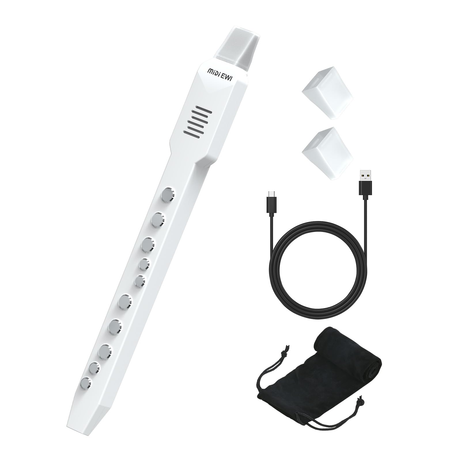 

OYAYO EWI02 Pro Цифровой духовой инструмент, Портативный саксофонный духовой инструмент с 10 голосами, Совместимый с MIDI и Bluetooth, Встроенный, Компактный электронный