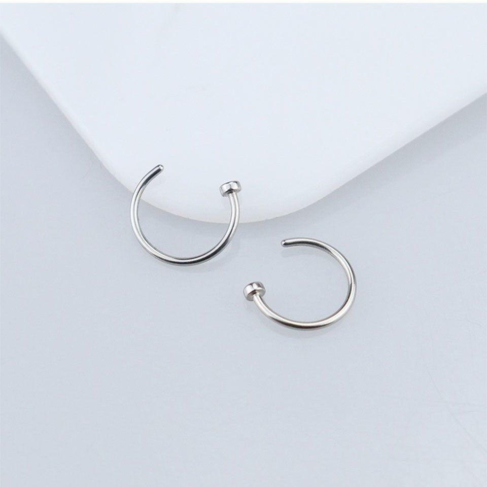 Nose Ring C-type Nose Nail Lip Nail Steel Color