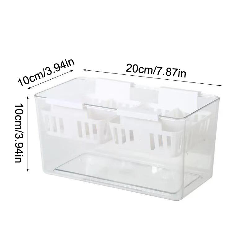 Clear Acrylic 8 Hole Flower Grow Kit Basin Strong Stable Basket Root Checking for Indoor Hydroponic Gardening белый