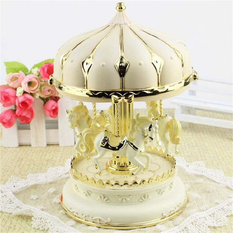 Carousels Music Box with Color Change Led Light Luxuries Musical Carousels Horse Figurines Birthday Valentines Presents