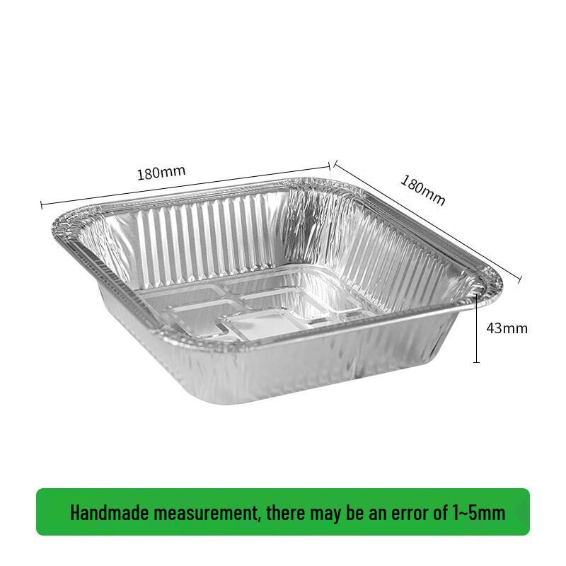 Faxilon 18cm Square Aluminum Foil Bowls for Air Fryer