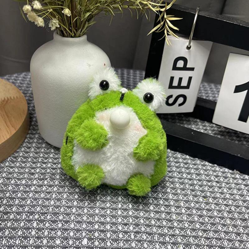 Little Frog That Can Spit Bubbles Handmade DIY Squeaking Plush Doll Pendant Keychain Material Bag for Girlfriend