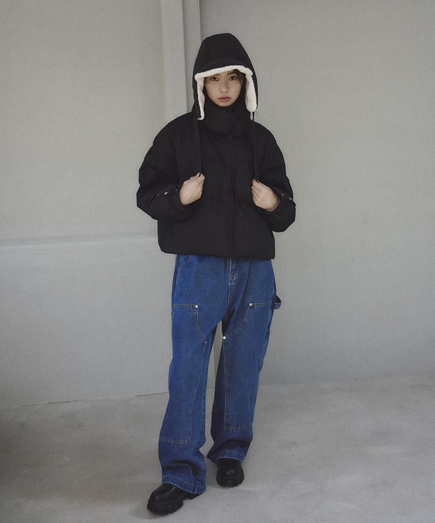 The Green Lab Down Jumper With Sleeve Snaps [Black]