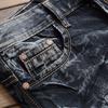 Jeans Herren Zerrissene europäische und amerikanische Distressed Slim Straight Herrenjeans