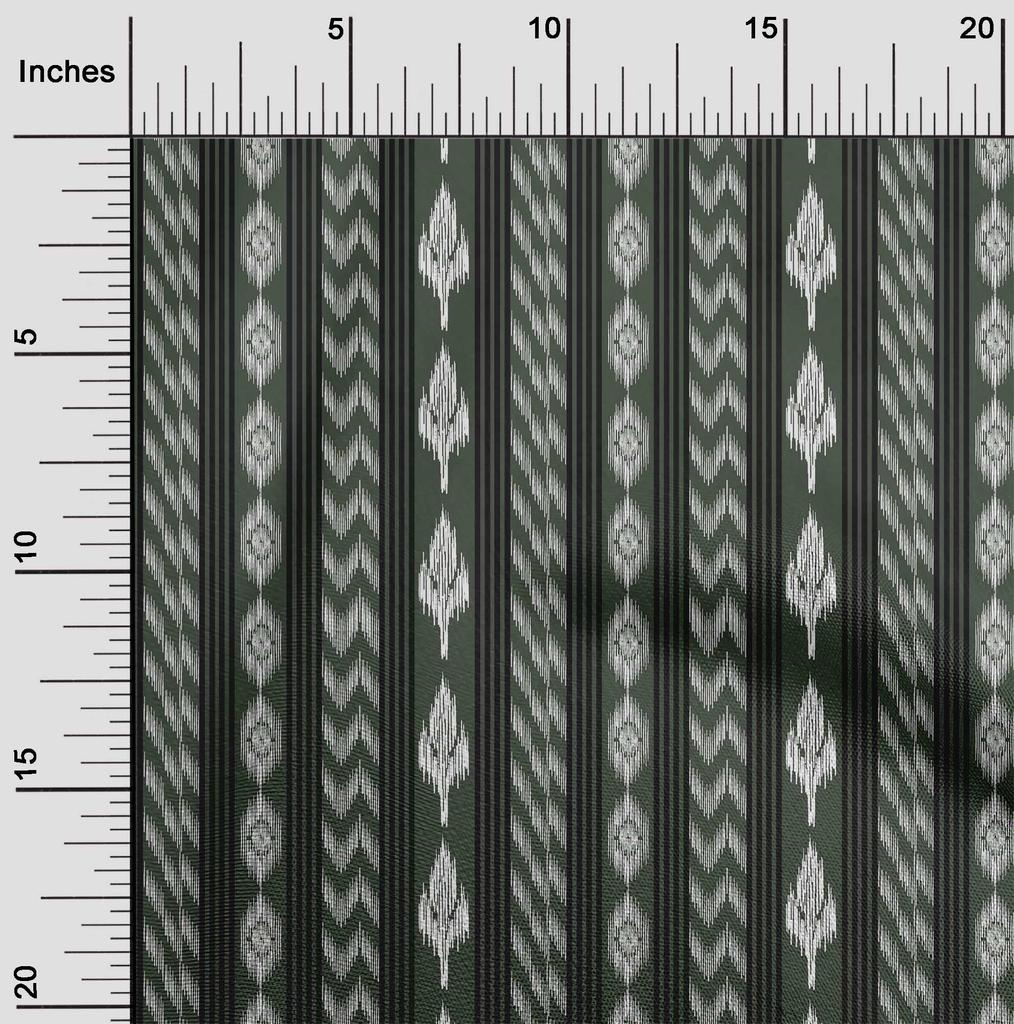 oneOone Cotton Flex Fabric Stripe Ikat Decor Fabric Printed BTY 40 Inch Wide