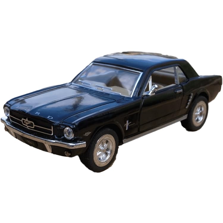 

KINSMART Scale 1964 Ford Mustang Diecast Model Black 1/34 Car,