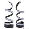 Modern Spiral RGB Table Lamp Unique 7 Colors 10 Light Modes LED Dimmable Nightstand Lamp for Living Room Bedroom Office