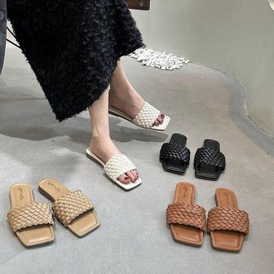 One-word Slippers Women Wear Flat-bottomed French Feeling In Summer 2025 Thai Sandals Women Beach Beach Vacation