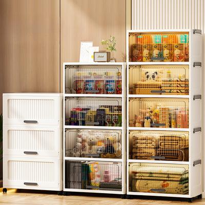 Boîte de Rangement Pliable Multicouche 38/52CM 2/3/4/5/6 Couches Casier Multifonctionnel Meubles de Salon Étagère de Rangement Boîte Pliante