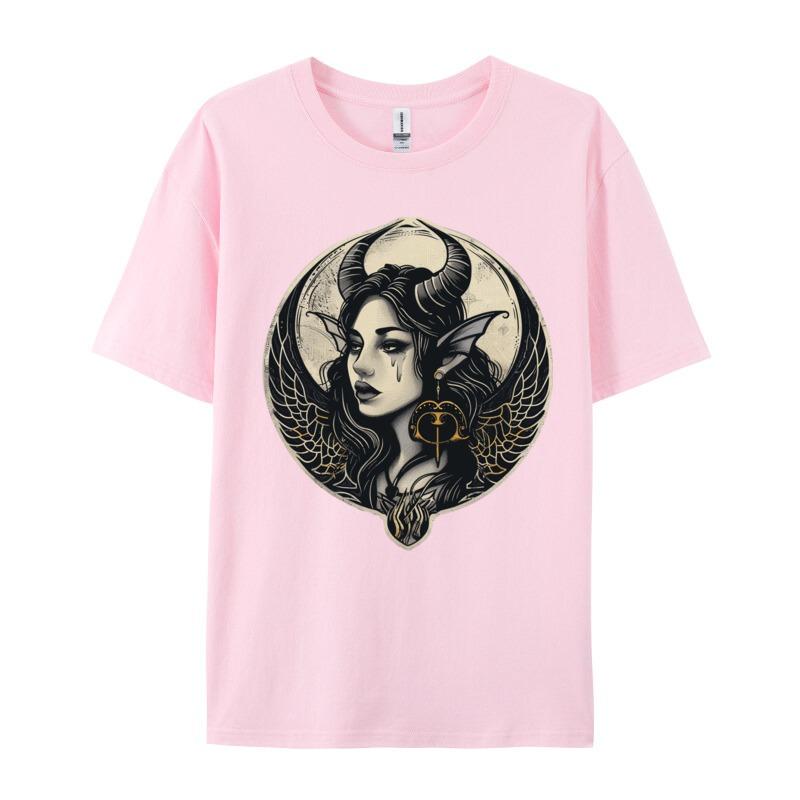 Vintage Liliths In Tears Cotton Mens T-shirts Game Normal Tops & Tees New Coming Black Graphic T Shirts Camisas