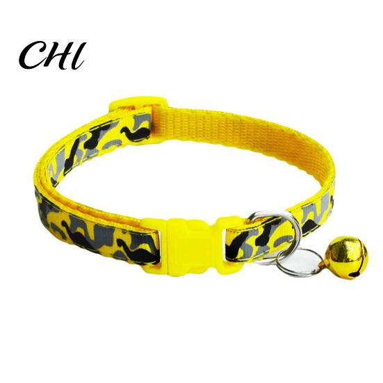 Verstellbarer Hunde-Halsband mit Tarnmuster, für Hunde, Katzen, Welpen, Glockenhalsband