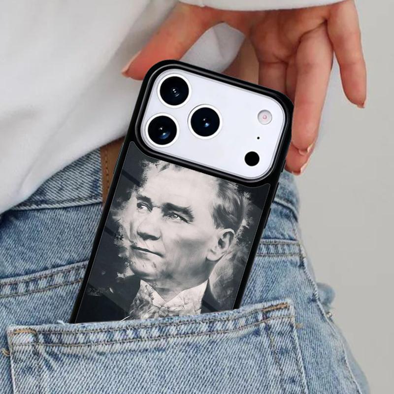 Mustafa Kemal Ataturk soft Phone Case for iPhone 17ProMax 12 13 14 15 16e 17 Pro Max Plus Air Cover