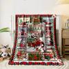 Christmas Red Truck Pattern Festive Winter Warm Blanket for Sofa Bed Blanket for Livingroom Couch lunch breakthrow for Friend's festival Gift