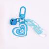 1PC Car Keychain Small Fresh Pendant Bag Hanging Jewelry Colourful Bell Creative Love Chain Keychain Double Layer