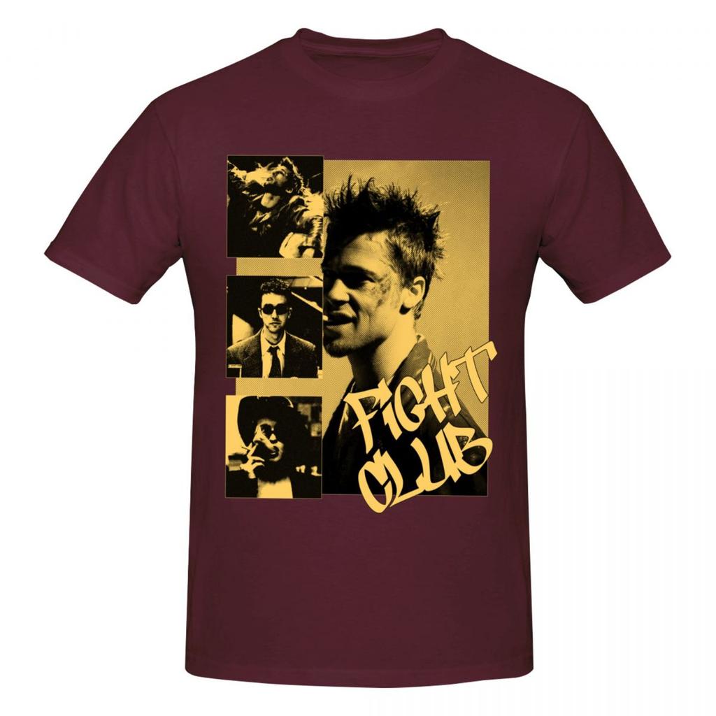 Unisex Fight Club Movie Tyler Durden T Shirt Vintage Oneck Cotton Unisex Tshirt