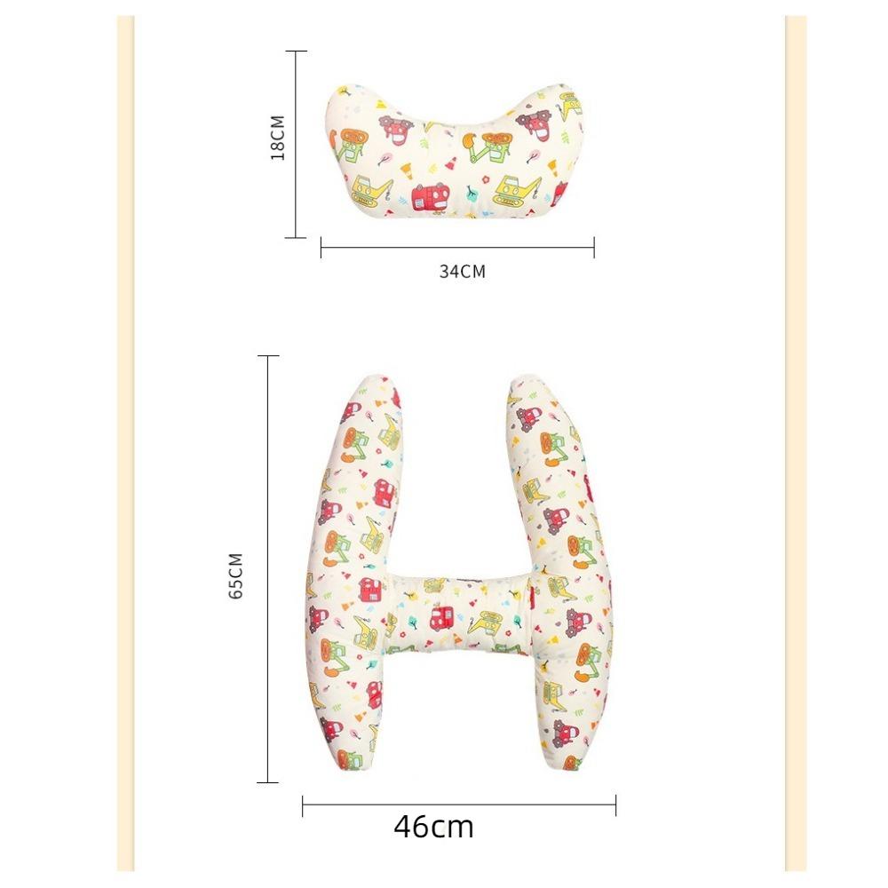 Cartoon Ultra-Soft Car Seat Pillows H-Shape Restful Naps Travel Pillow Safety Sleeping Head Support Kid