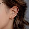 CANNER 5/6/7/8/9mm Real 925 Silver Hoop Earrings for Women Piercing Earings Round Circle Earring Jewelry pendientes