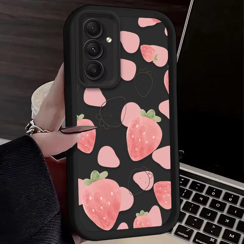 

INS Cartoon Strawberry Lovely Phone Case For Samsung Galaxy A14 A15 5G S21 S22 S23 S24 S25 5G FE Ultra A25 A35 A52 A53 A54 A55 Galaxy S24