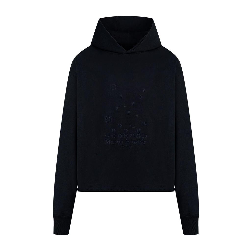 Unisex Margiela Hoodie: Lockere Passform, Umgekehrtes MM6-Logo, Reine Baumwolle, Rundhalsausschnitt, Trendiger Stil