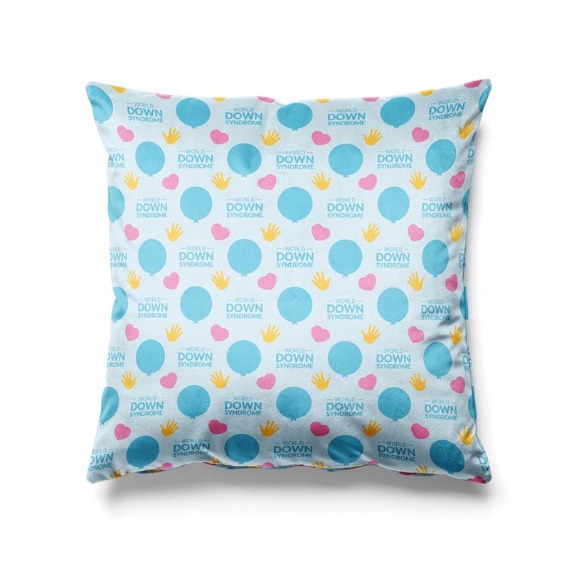 Aertemisi 18'' x 18'' Down Syndrome Awareness Square Throw Pillow Cushion Covers Cases Pillowcases 45cm x 45cm