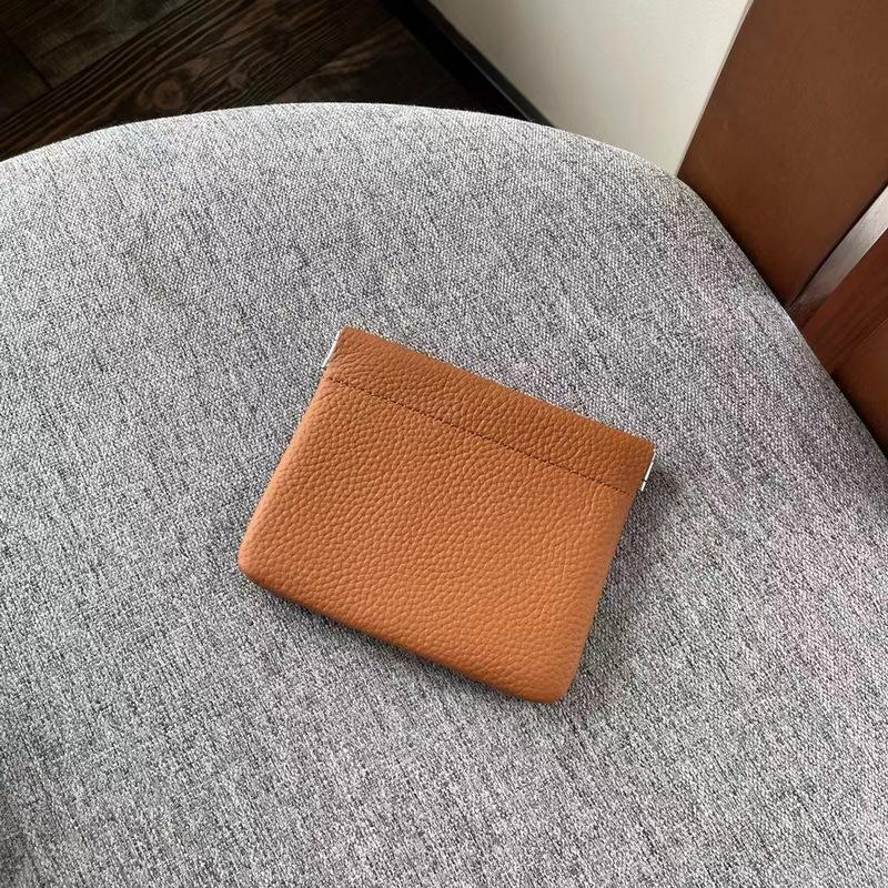 Neue Leder Geldbörse, erste Schicht Rindsleder Litschi-Muster Federklemme, kurzes Münzfach, lange Hand Kosmetiktasche