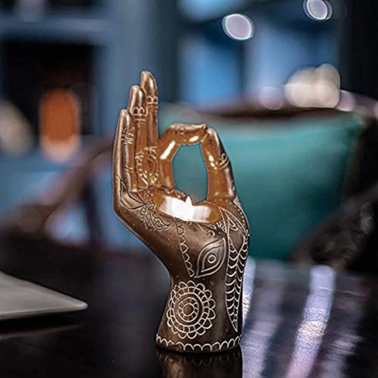 

Реалистичный прочный, нежный, из смолы, ОК, осанка, подсвечник для ладони, орнамент, подсвечник