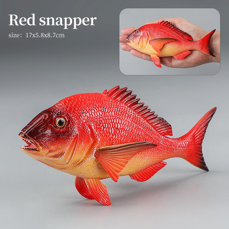 Set di Action Figure Modello Animali Marini - Pesci Oceanici Tonno Pesce Vela Persico Cernia Salmone PVC Giocattolo Educativo per Bambini