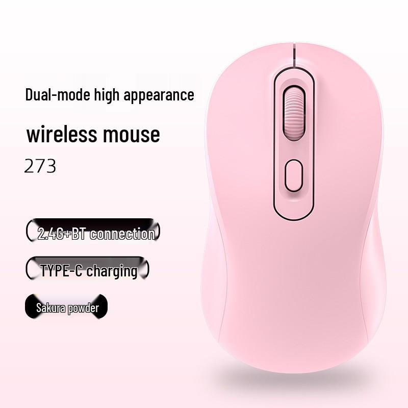Dual-Mode Silent Wireless Bluetooth 2.4G Mouse for Apple & Huawei Laptops
