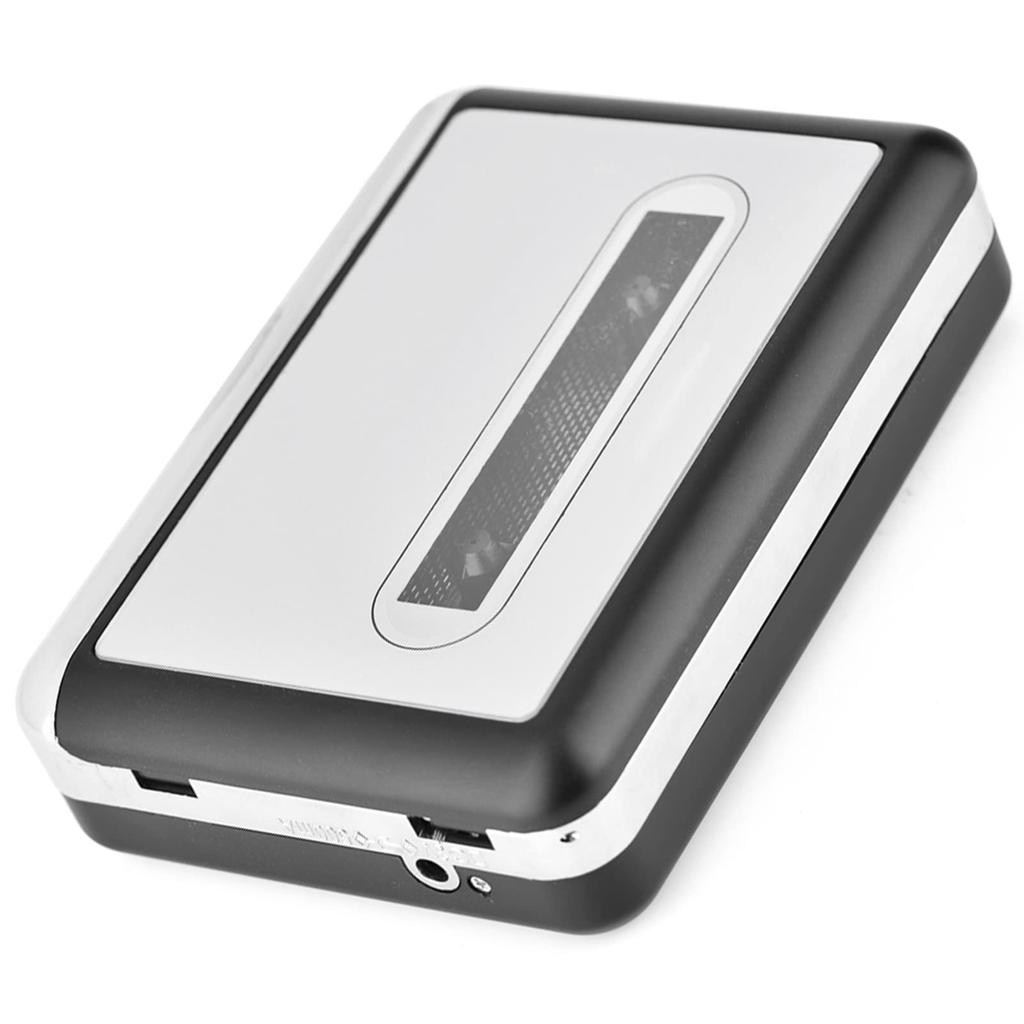 Portable Cassette Player with Tape Player Audio Cassette To MP3 Converter with Capture Audio Music Plug and Play Design for Old Mixtapes Headphones,