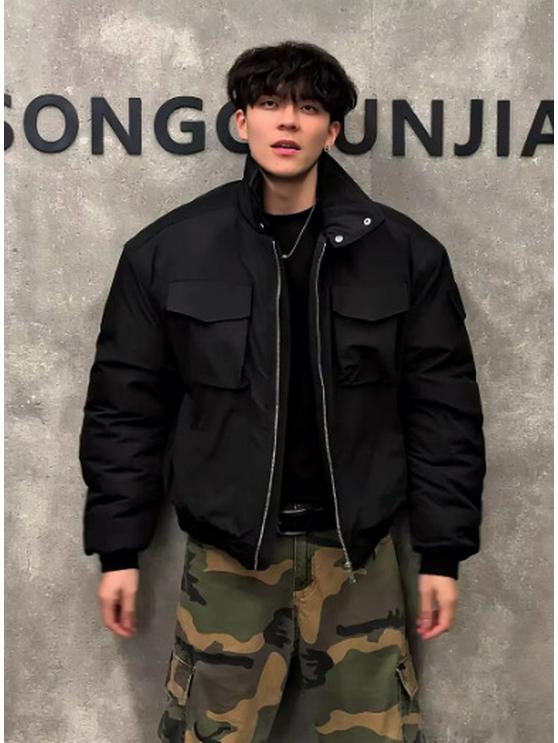 Men's High-End Light Cavalry Cotton Jacket - Autumn/Winter Trendy Loose Pilot Style