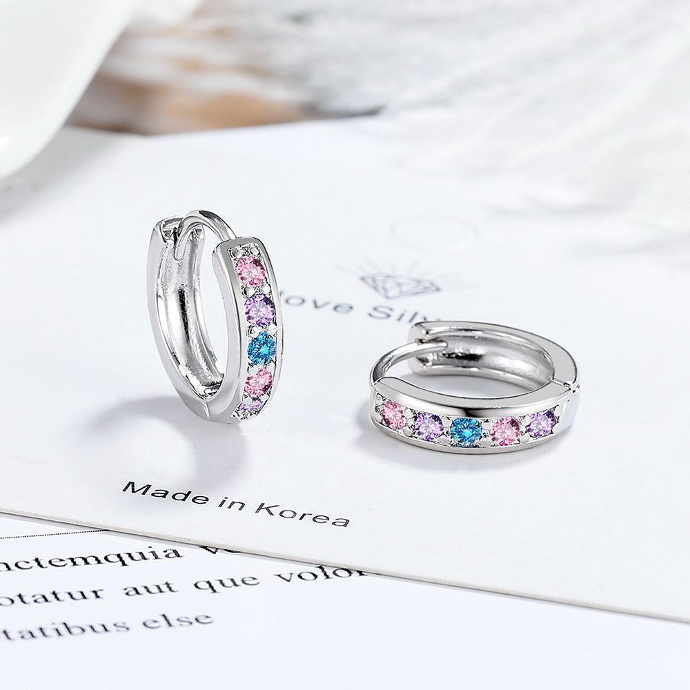New 925 Silver Earrings Multiple Zircon For Women's Wedding Engagement Fine Fashion Jewelry Accessories Party Gift