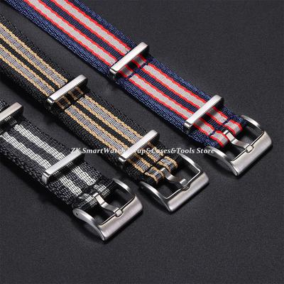 20 mm klockarmband i nylon 60-tals franska armén klockarmband för Omega 007 för Rolex Water Ghost för Seiko för Tudor armband vävda remmar