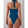 Hollow Out Women's One Piece Swimsuit New Sexy Halter Circle Link Monokini Swimwear Slimming Bathing Suit