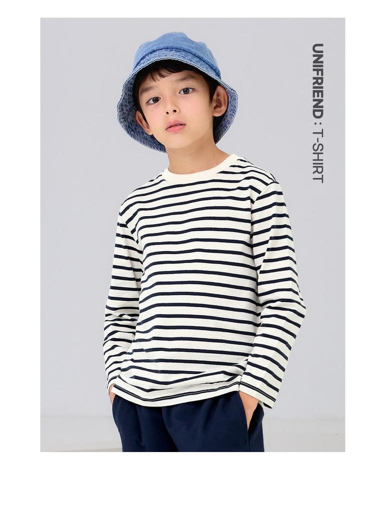 Unifriend24 Gestreiftes Kinder-T-Shirt im koreanischen Stil - Vielseitig & Locker geschnitten
