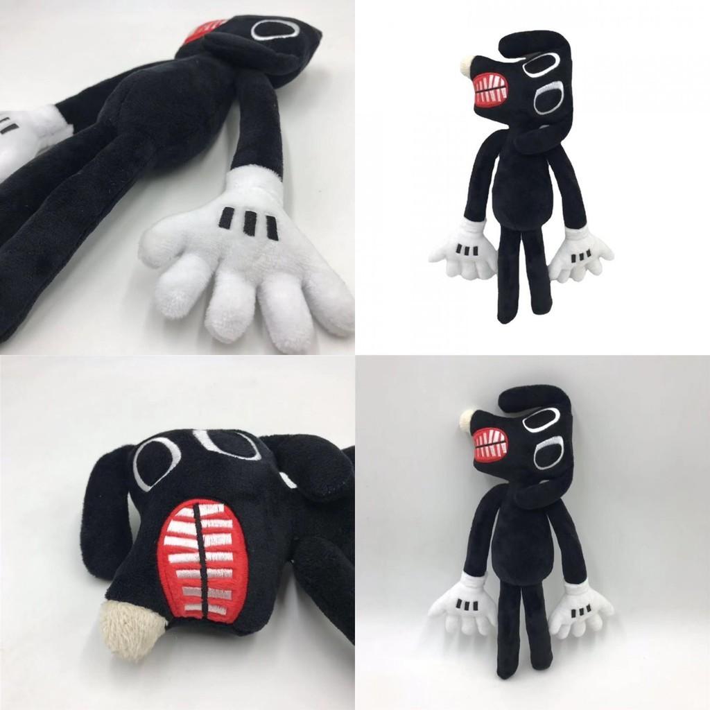 Siren Head Series Black Dog Plush Toy Crooked Neck Horror Stuffed Doll 30cm/11.8inch Height