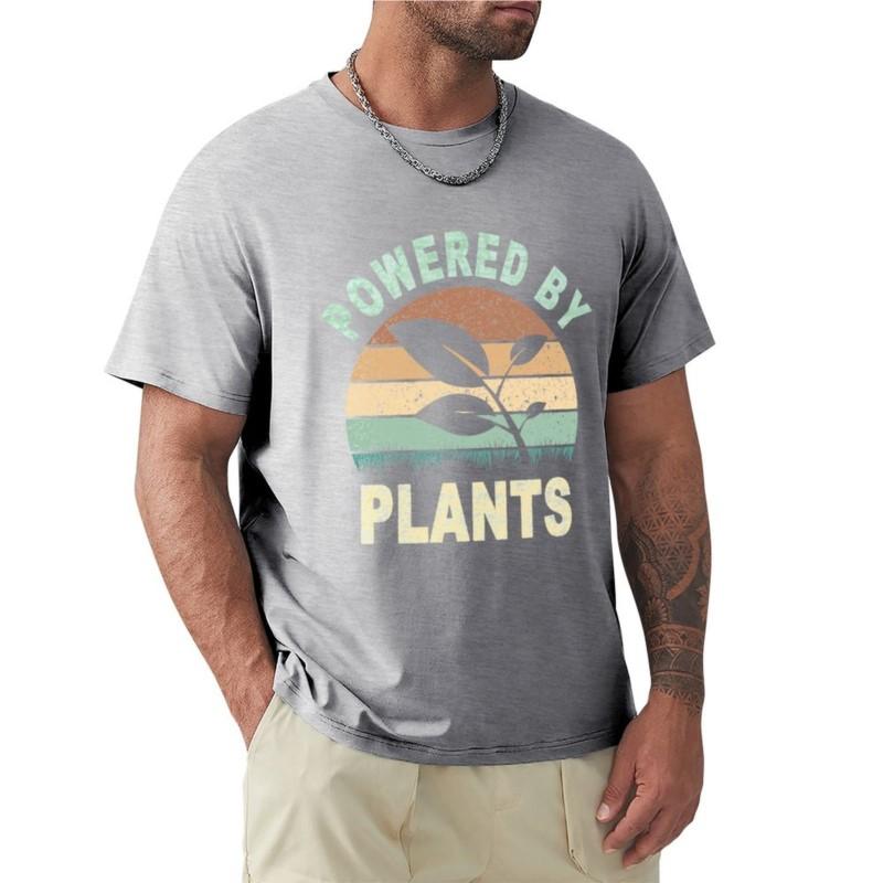 Powered By Plants Tshirt Boys White T Shirts Short Sleeve Sports Fan Tshirts Unisexs Plain T Shirts